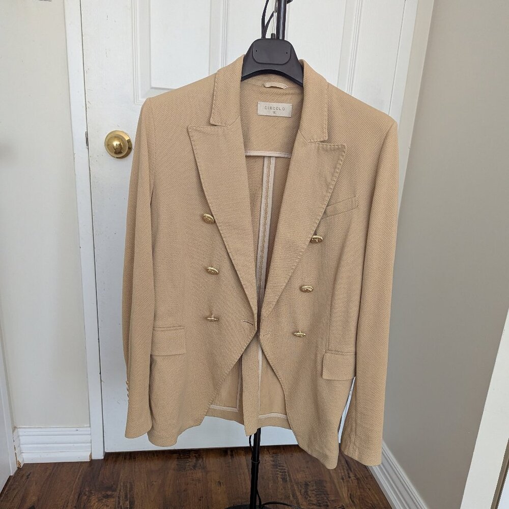 Faux Double-breasted blazer beige Circolo 1901 sz 46 IT - US 10